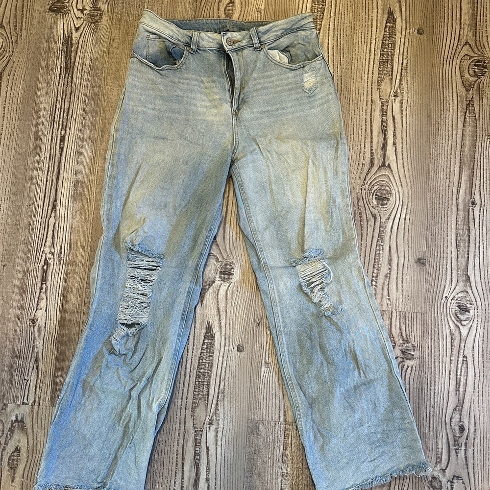 Rewash Light Blue Distressed Boyfriend Jeans